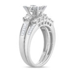 14K  1.00CT  PRINCESS CUT Diamond  BRIDAL  RING - Image 2