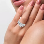 14K  1.00CT  PRINCESS CUT Diamond  BRIDAL  RING - Image 4