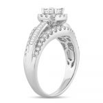 14K  1.00CT Princess Cut Diamond Bridal Ring - Image 2