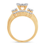 14K  3.00 CT  PRINCESS CUT Diamond  BRIDAL  RING - Image 3