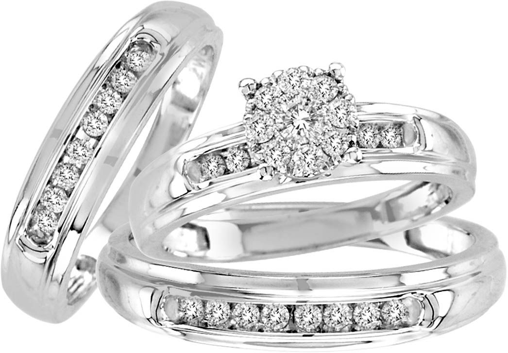38452.jpg 14K 0.54CT Diamond TRIO SET - Image 1
