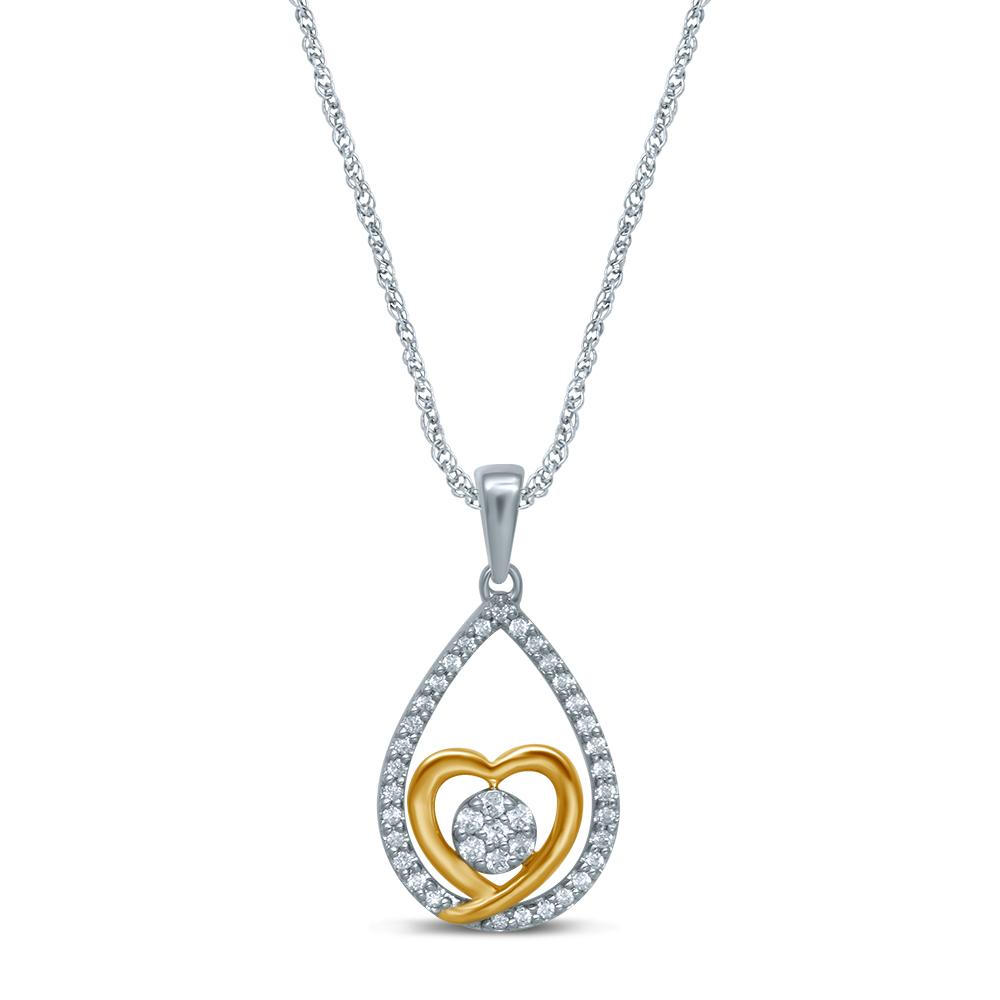 44686.jpg 14K 0.25CT Diamond Pendant - Image 1