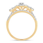 14K 1.00CT DIAMOND BRIDAL RING - Image 3