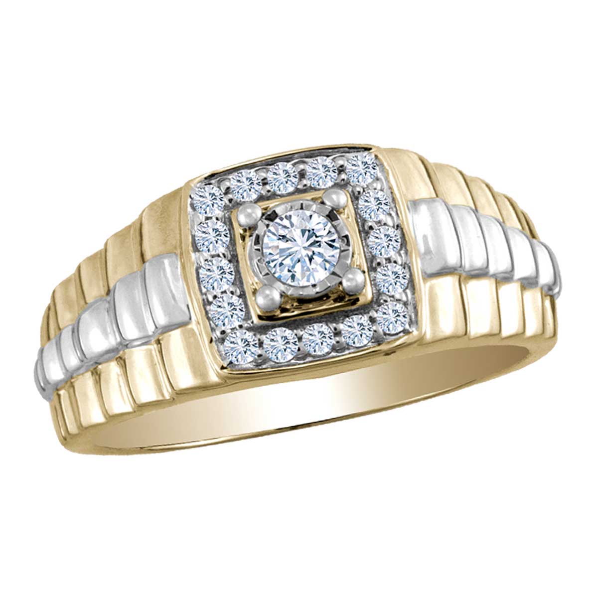 46834.jpg 14K 0.36CT Diamond MEN'S RING - Image 1