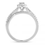 14K 0.50CT Fancy Cut Bridal Ring - Image 3