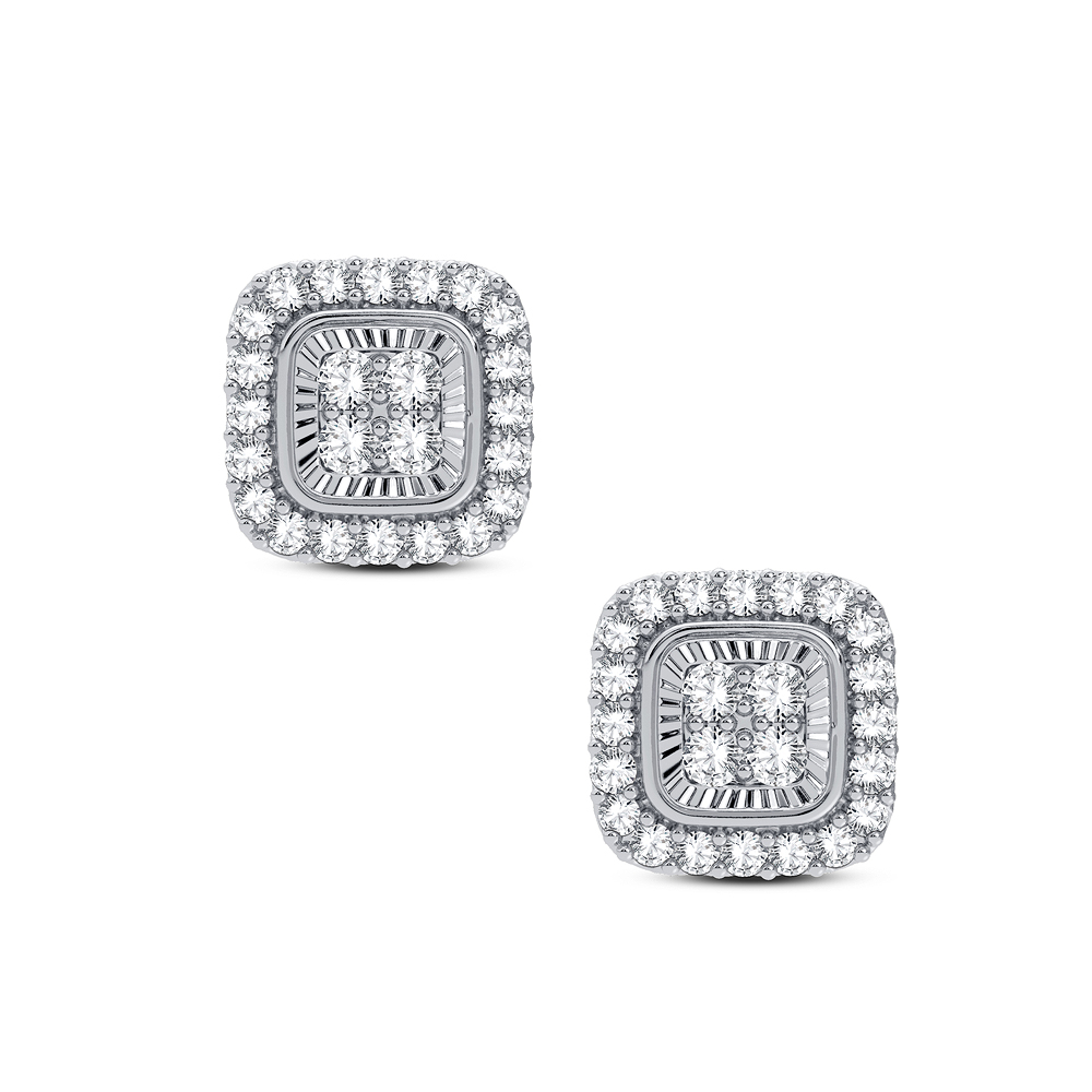 54073.jpg 14K 0.33CT DIAMOND EARRING - Image 1