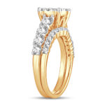 14K 2.00CT Diamond bridal set - Image 2