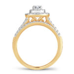 14K 1.00CT Diamond bridal set - Image 3