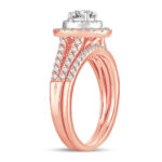 14K 1.00CT Diamond bridal set - Image 2