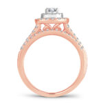 14K 1.00CT Diamond bridal set - Image 3