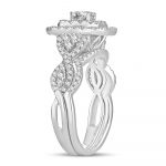 14K 1.00CT Diamond bridal set - Image 2