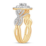 14K 1.00CT Diamond bridal set - Image 2