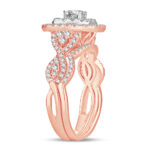 14K 1.00CT Diamond bridal set - Image 2