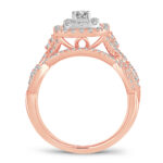 14K 1.00CT Diamond bridal set - Image 3