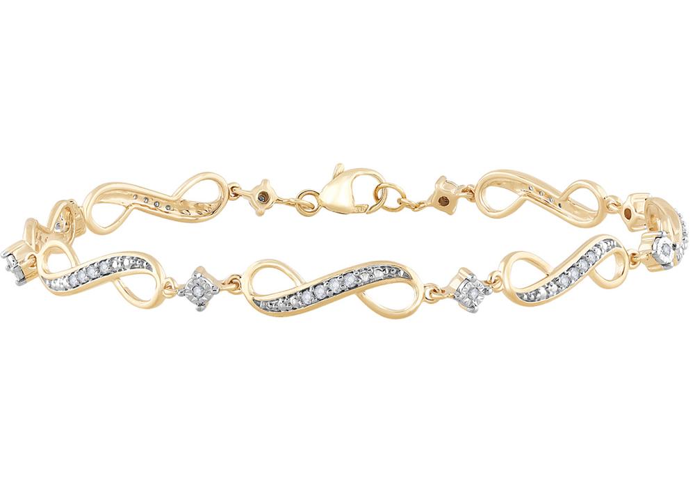 62245.jpg 10K 0.25ct Diamond Bracelet - Image 1