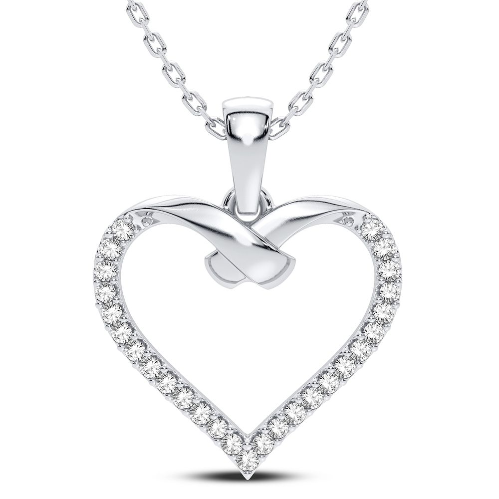 44461_1.jpg 14K 0.15CT Diamond Pendant - Image 1