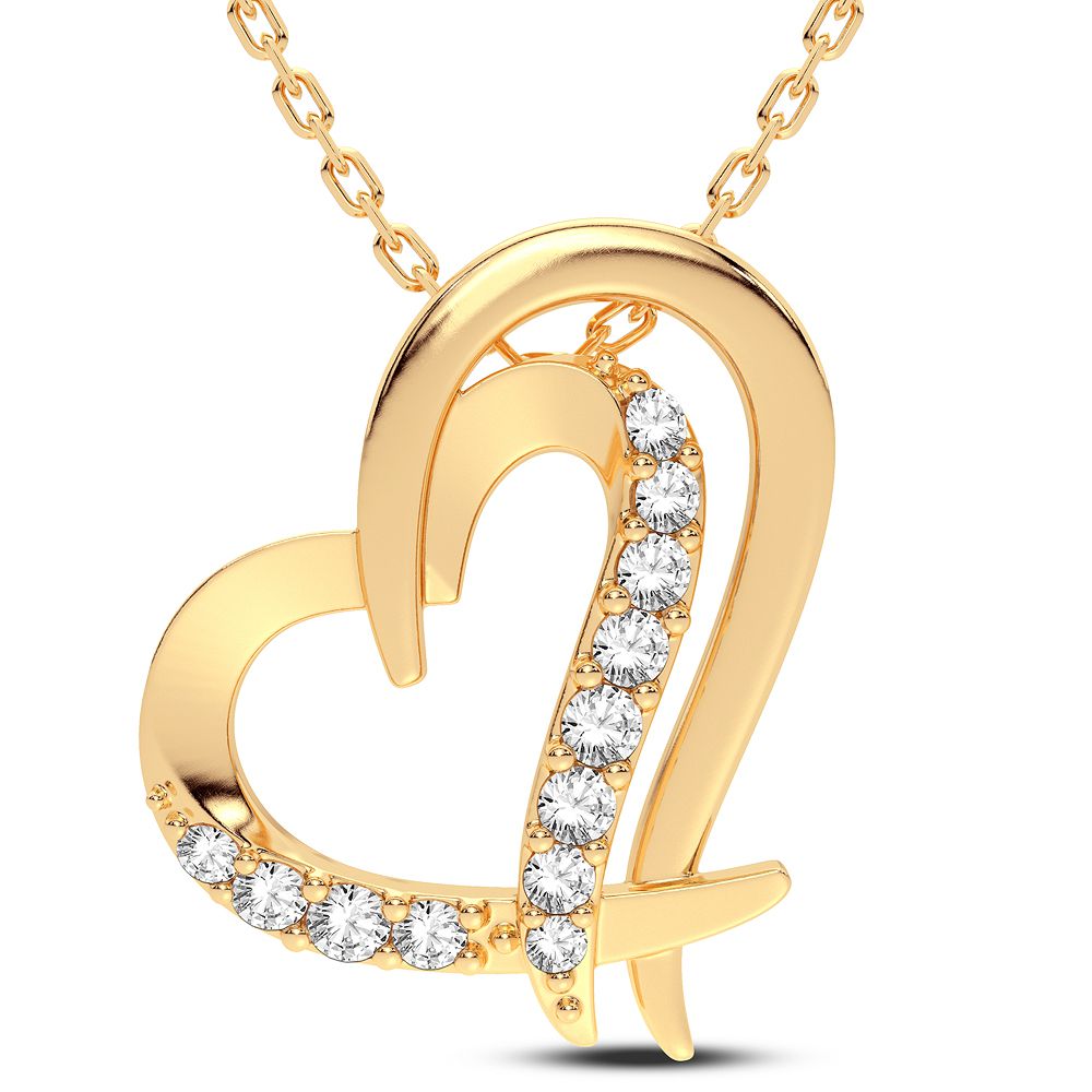 45771_1.jpg 10K 0.14CT Diamond Pendant - Image 1