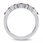 14K 0.10CT Diamond Ruby Band - Image 3