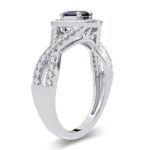 14K 0.40CT Diamond Sapphire Ring - Image 2