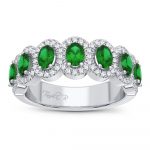 14K 0.26CT Diamond Emerald Ring