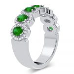14K 0.26CT Diamond Emerald Ring - Image 2