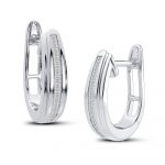 10K 0.13CT Diamond Earring - Image 2
