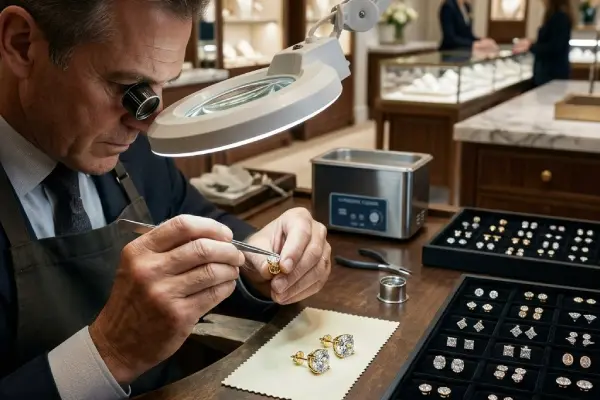 Stud Real Diamonds and In-House Care Real Diamonds and In-House Care