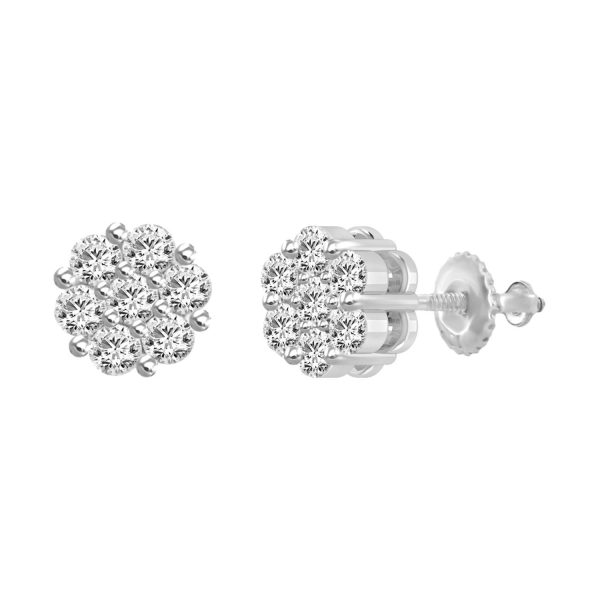 14 k Gold 1 Carat Diamond Stud Earrings - Great Lakes Boutique