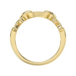 Elegant 10K Yellow Gold 0.05Ct Ladies Ring With Heart Shape Design And Sparkling Round Diamonds. A Charming And Meaningful Gift Jewelry Piece For Her. - Image 2