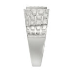 ’Elegant Men’S Fashion Ring 0.10Ct Round Diamond Sterling Silver White Luxury Statement Jewelry For Men - Image 4