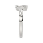 Ladies Lucky Horseshoe Fashion Ring 0.10Ct Round Diamond Sterling Silver White ’ Double Horseshoe Fashion Jewelry - Image 3