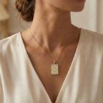 10K Yellow Gold letter 'Z' Fashion Pendant With Chain - 0.20 CT Round Diamond Ladies Jewelry Gift - Image 4