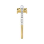 LADIES RING 0.10CT ROUND/PEARL DIAMOND 10K YELLOW GOLD - Image 3