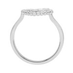 Heart-Shaped 0.13 Ct Round Diamond Ring For Women Sterling Silver Bezel Set Elegant Ladies Ring - Image 2