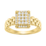 0.50Ct Round Diamond Men’S Ring In 10K Yellow Gold Luxury Men’S Jewelry