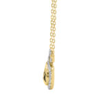 Elegant 10K Yellow Gold Ladies Heart Shape Diamond Necklace 0.20Ct Round Diamond Mother’S Day Gift - Image 2