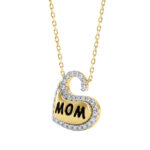 Elegant 10K Yellow Gold Ladies Heart Shape Diamond Necklace 0.20Ct Round Diamond Mother’S Day Gift - Image 3