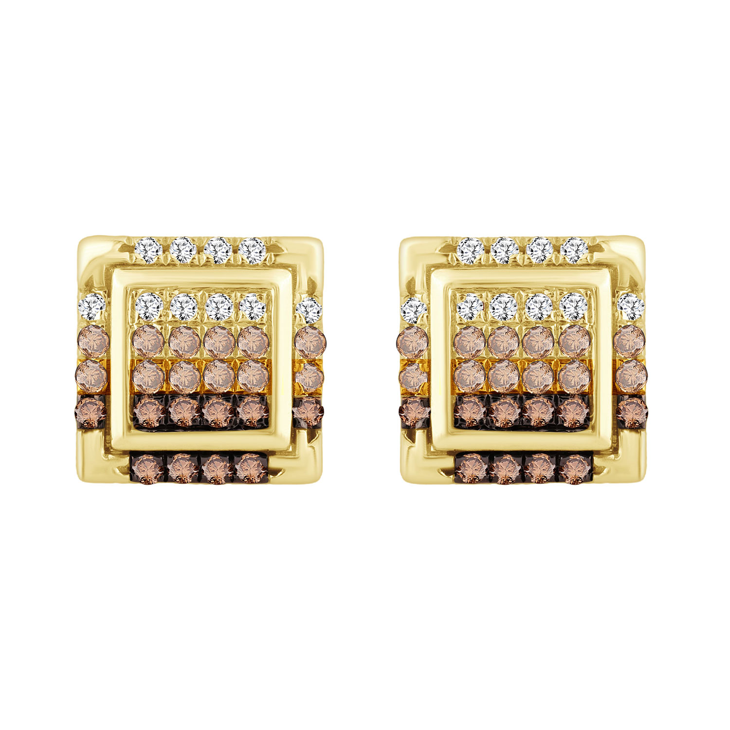 18544681_355763Y-5008832.jpg LADIES EARRINGS 0.50CT ROUND DIAMOND 10K YELLOW GOLD - Image 1