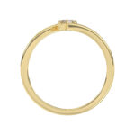 10K Yellow Gold 0.10Ct Diamond Ring Featuring Round And Baguette Accents. A Simple Yet Sophisticated Ladies Fine Jewelry - Image 2