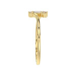10K Yellow Gold 0.10Ct Diamond Ring Featuring Round And Baguette Accents. A Simple Yet Sophisticated Ladies Fine Jewelry - Image 3