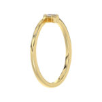 10K Yellow Gold 0.10Ct Diamond Ring Featuring Round And Baguette Accents. A Simple Yet Sophisticated Ladies Fine Jewelry - Image 4