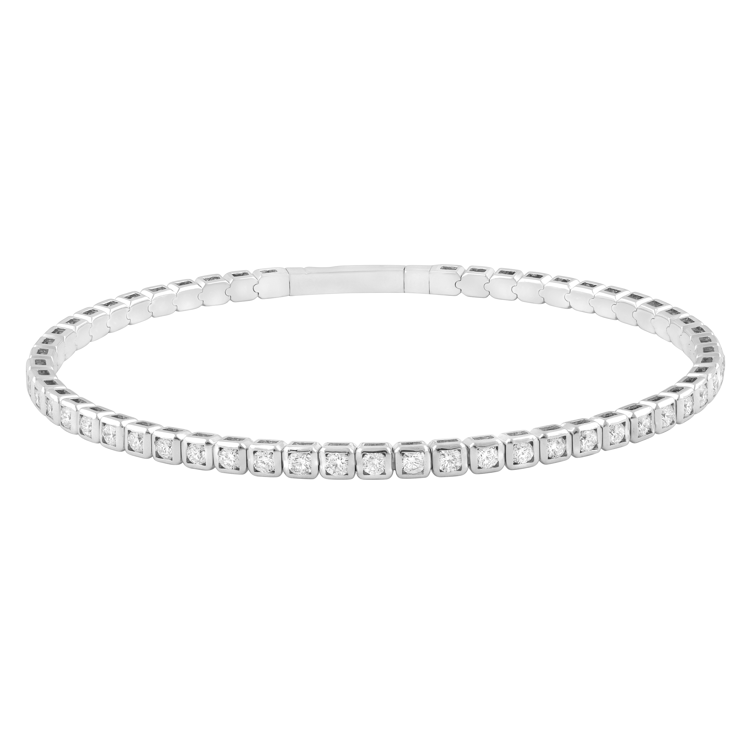 20597065_317359W-A.jpg LADIES BANGLE 2.00CT ROUND DIAMOND 14K WHITE GOLD - Image 1