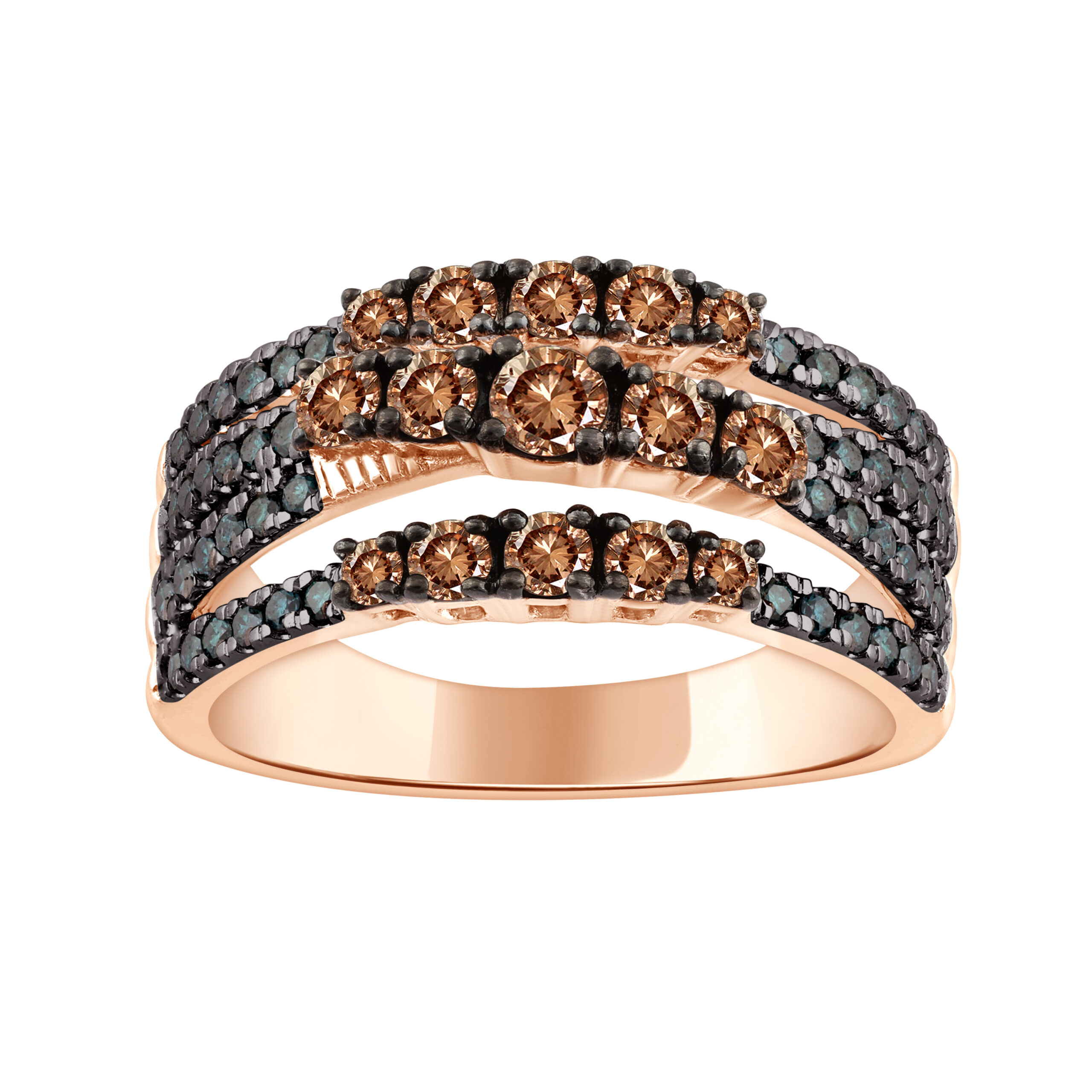 20597081_305040R-A.jpg LADIES RING 1.00CT ROUND DIAMOND 14K ROSE GOLD - Image 1