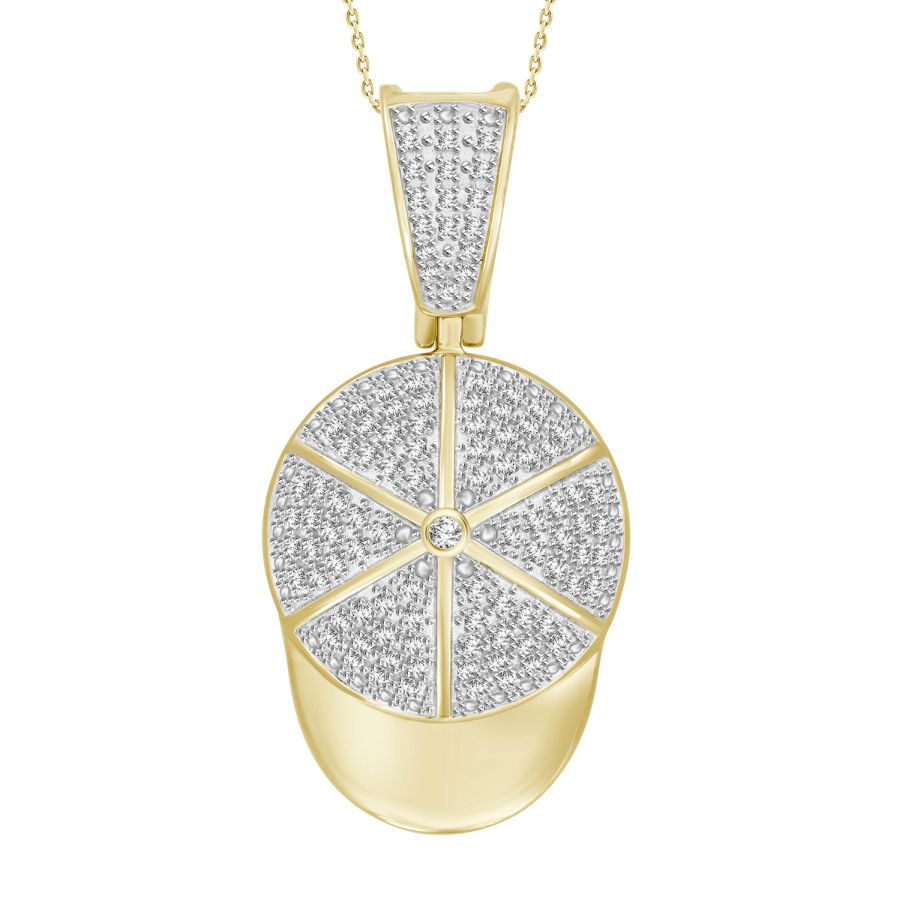 MEN’S CHARM 0.25CT ROUND DIAMOND 10K YELLOW GOLD