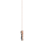 14K Rose Gold Ladies Butterfly Necklace With Colorful Diamond Accents In Blue, Dark Brown, And Round Cuts. A Stylish 0.33 Ct Jewelry Necklace - Image 2