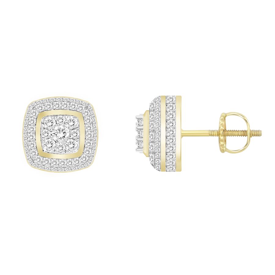 20933011_240434Y-29399.jpg LADIES STUD EARRINGS 0.50CT ROUND DIAMOND 10K YELLOW GOLD - Image 1