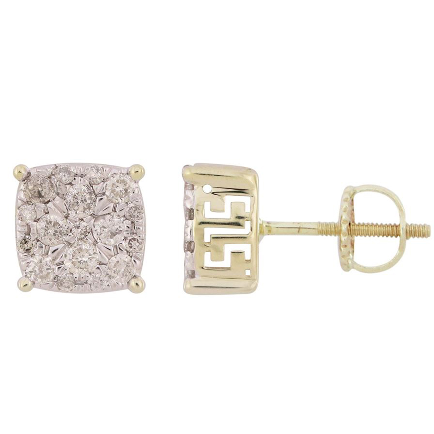 20933014_243763Y-29404.jpg LADIES STUD EARRINGS 0.50CT ROUND DIAMOND 10K YELLOW GOLD - Image 1