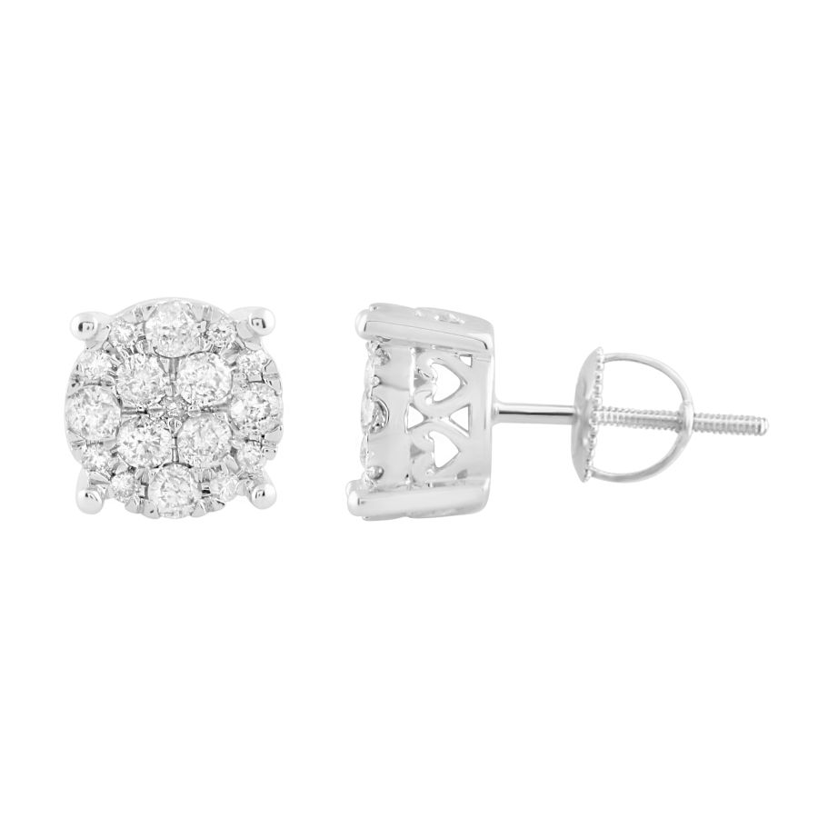 20933035_229378W-29504.jpg LADIES STUD EARRINGS 0.75CT ROUND DIAMOND 10K WHITE GOLD - Image 1