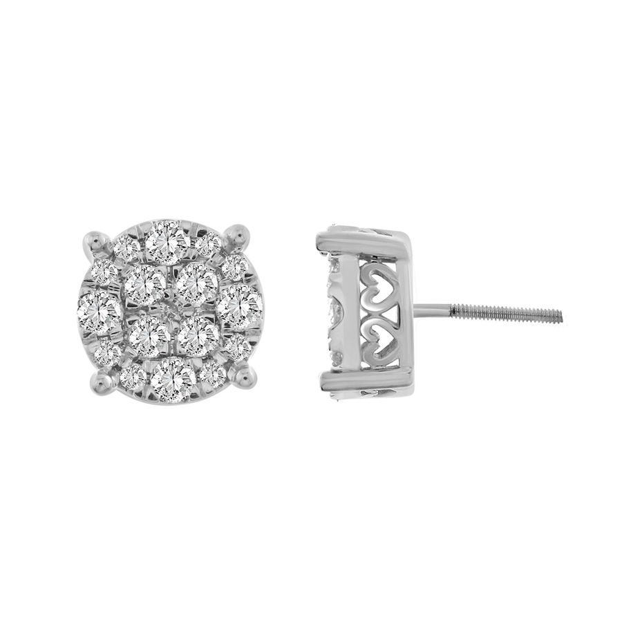 20933050_229388W-29544.jpg LADIES STUD EARRINGS 1.00CT ROUND DIAMOND 10K WHITE GOLD - Image 1
