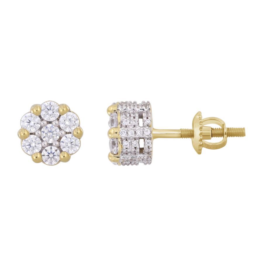 20933068_289778Y-29578.jpg LADIES STUD EARRINGS 1.00CT ROUND DIAMOND 10K YELLOW GOLD - Image 1
